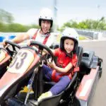 Parents-kids-go-kart-racing