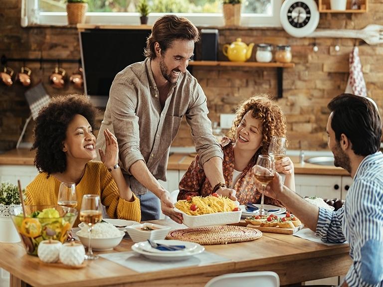 Friends-laughing-around-table-pigeon-forge