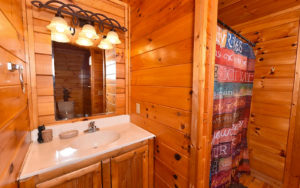 Pigeon Forge Cabin - Bear Hiney Hideaway - Bathroom